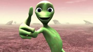 Green Alien Gives a Thumbs Up - Friendly Space Story for Curious Kids